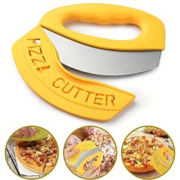 Pizza Knife; Knife; Equipped With Sharp Stainless Steel Blade; Easy To Clean; Is Also A Safe Pizza Slicing Machine; With The Blade Cover