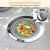 2Pcs 4.53in Kitchen Sink Strainer Stainless Steel Mesh Drain Basket Stopper 0.74 Wide Rim Food Catcher Sink Waste Plug