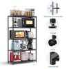 5-Tier Heavy Duty Shelving Unit Adjustable Storage Shelf Kitchen Baker's Rack Metal Storage Rack for Kitchen