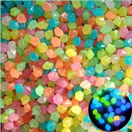 500pcs/bag Luminous Stones Glow In The Dark Pebbles, Home Garden Decoration Outdoor Yard Lawn Path Decor, Aquarium Glow Rocks (Color: Multicolor)