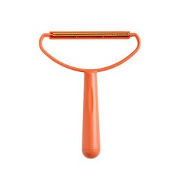 1pc Remover Fluff Lint Brush Clothes Fabric Hair Pet Shaver Dust Magic Cleaner (Color: Orange)