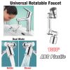 1pc New Universal 1080Â° Rotation Extender Faucet Aerator; Plastic Splash Filter; Kitchen Washbasin Faucets Bubbler Nozzle Robotic Arm