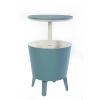 Modern cool bar and side tables, outdoor patio furniture with 7.5 gallon beer and wine cooler,