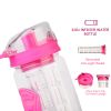 sFruit Infuser Water Bottle 32OZ Juice Shaker Sport w/ Flip Top Lid Anti-Slip Grips