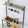 4-Tier Bakers Rack Kitchen Storage Shelf with S-Hooks