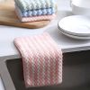 30x30cm 5/10PCS Kitchen Scouring Pad Towel Dishcloth Household Rags Gadget Microfiber Non-stick Oil Table Cleaning Cloth Wipe