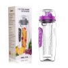 sFruit Infuser Water Bottle 32OZ Juice Shaker Sport w/ Flip Top Lid Anti-Slip Grips